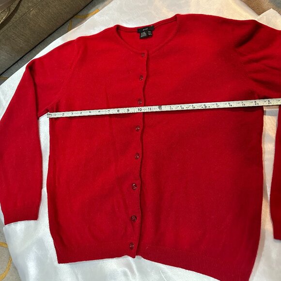 Zara Knit Cranberry-Colored Wool/Nylon/Angora Blend Cardigan, Size L - Picture 10 of 13